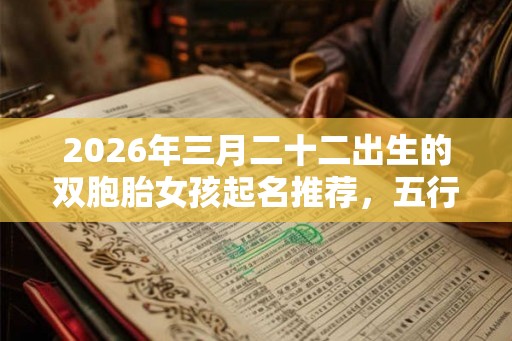 2026年三月二十二出生的双胞胎女孩起名推荐，五行属什么