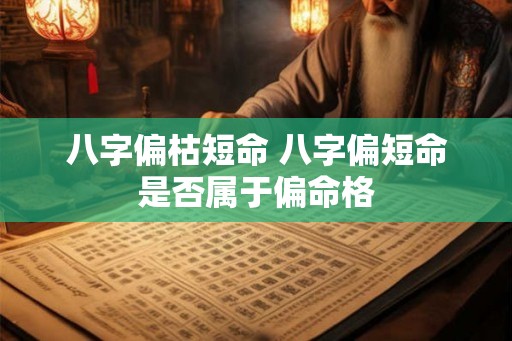 八字偏枯短命 八字偏短命是否属于偏命格