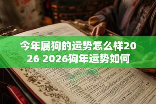 今年属狗的运势怎么样2026 2026狗年运势如何