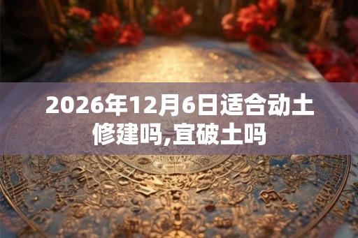 2026年12月6日适合动土修建吗,宜破土吗