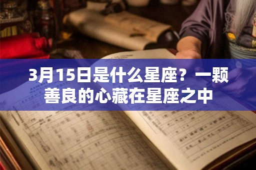 3月15日是什么星座？一颗善良的心藏在星座之中