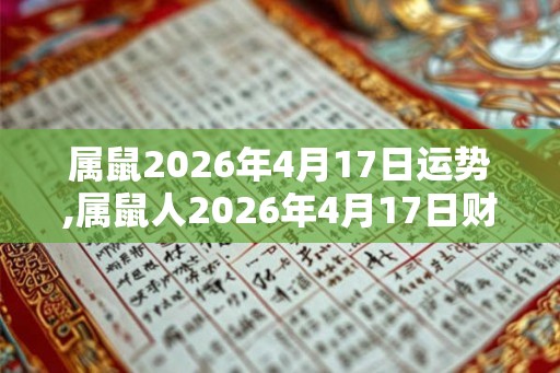 属鼠2026年4月17日运势,属鼠人2026年4月17日财运,生肖鼠2026年4月17日运势
