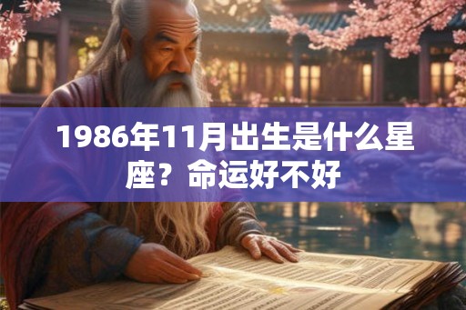 1986年11月出生是什么星座？命运好不好