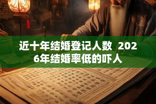 近十年结婚登记人数  2026年结婚率低的吓人