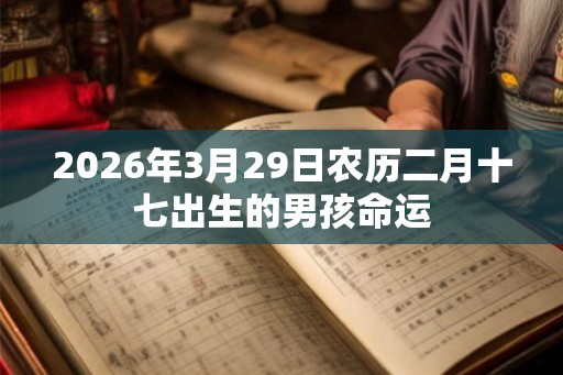 2026年3月29日农历二月十七出生的男孩命运