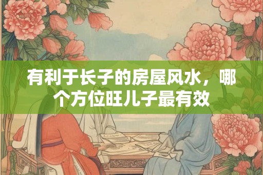 有利于长子的房屋风水，哪个方位旺儿子最有效