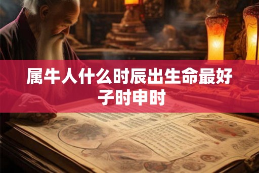 属牛人什么时辰出生命最好 子时申时