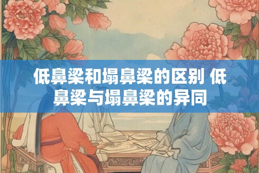低鼻梁和塌鼻梁的区别 低鼻梁与塌鼻梁的异同