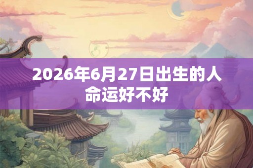 2026年6月27日出生的人命运好不好 2026年6月27日出生的人命运好不好
