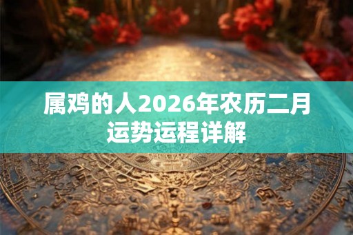 属鸡的人2026年农历二月运势运程详解