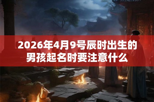 2026年4月9号辰时出生的男孩起名时要注意什么