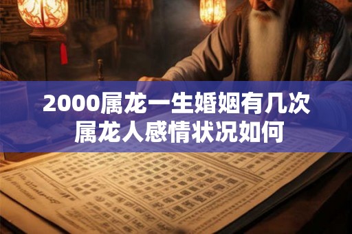 2000属龙一生婚姻有几次 属龙人感情状况如何