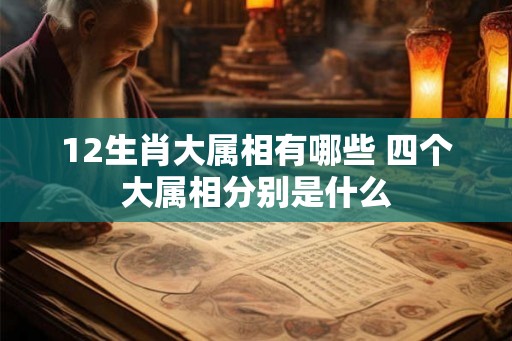 12生肖大属相有哪些 四个大属相分别是什么