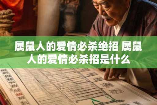 属鼠人的爱情必杀绝招 属鼠人的爱情必杀招是什么