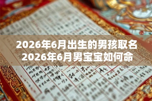 2026年6月出生的男孩取名 2026年6月男宝宝如何命名