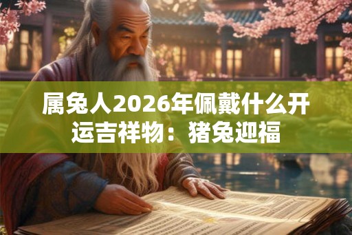 属兔人2026年佩戴什么开运吉祥物：猪兔迎福