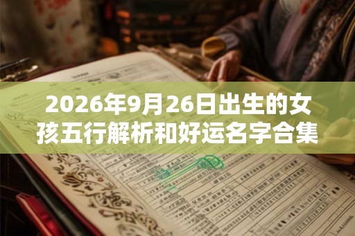 2026年9月26日出生的女孩五行解析和好运名字合集