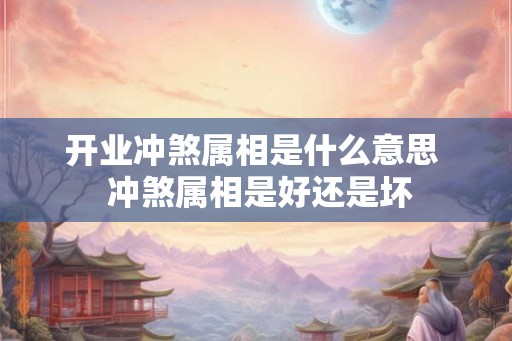 开业冲煞属相是什么意思  冲煞属相是好还是坏