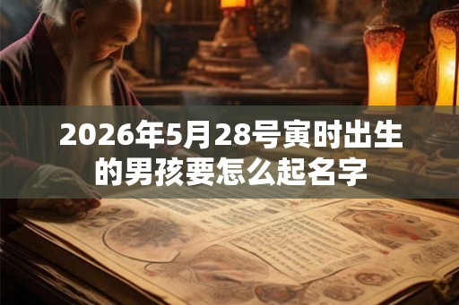 2026年5月28号寅时出生的男孩要怎么起名字 2026年5月28号寅时出生的男孩要怎么起名字