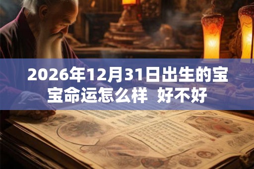 2026年12月31日出生的宝宝命运怎么样  好不好