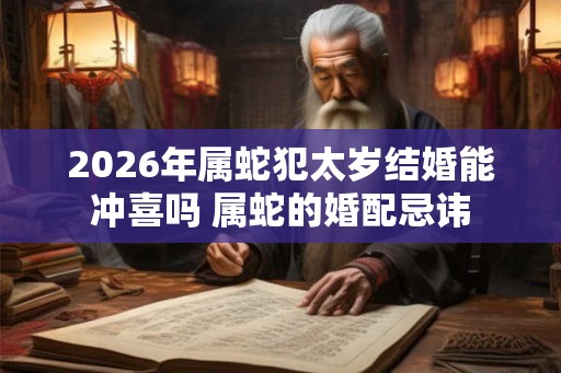 2026年属蛇犯太岁结婚能冲喜吗 属蛇的婚配忌讳