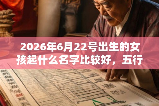 2026年6月22号出生的女孩起什么名字比较好，五行属什么