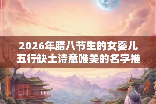 2026年腊八节生的女婴儿五行缺土诗意唯美的名字推荐