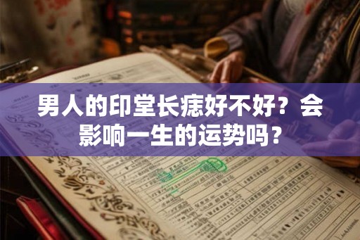 男人的印堂长痣好不好？会影响一生的运势吗？