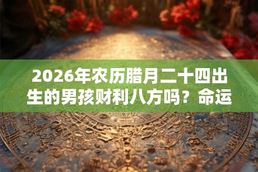 2026年农历腊月二十四出生的男孩财利八方吗？命运如何？
