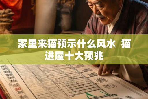 家里来猫预示什么风水  猫进屋十大预兆
