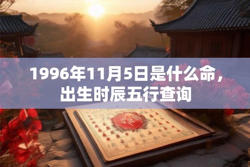 1996年11月5日是什么命，出生时辰五行查询