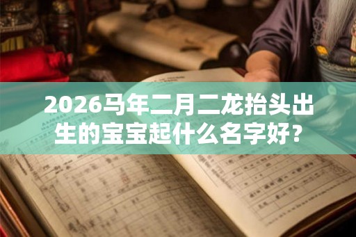 2026马年二月二龙抬头出生的宝宝起什么名字好？