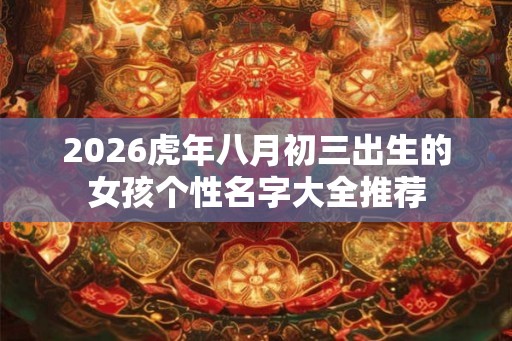 2026虎年八月初三出生的女孩个性名字大全推荐