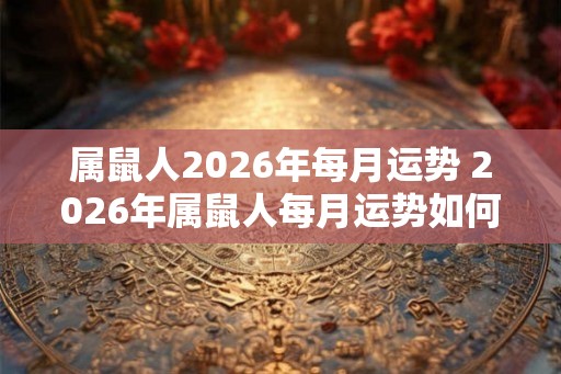 属鼠人2026年每月运势 2026年属鼠人每月运势如何