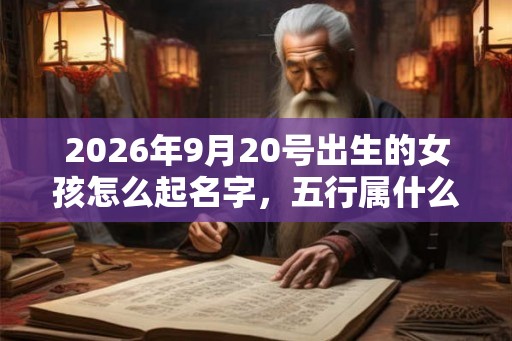 2026年9月20号出生的女孩怎么起名字，五行属什么