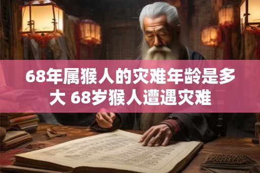 68年属猴人的灾难年龄是多大 68岁猴人遭遇灾难