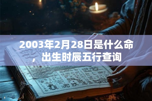 2003年2月28日是什么命，出生时辰五行查询