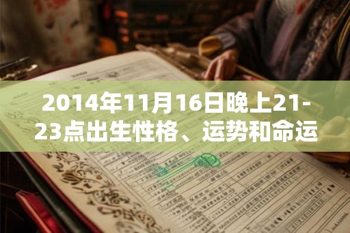 2014年11月16日晚上21-23点出生性格、运势和命运