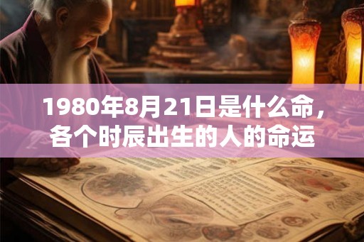1980年8月21日是什么命，各个时辰出生的人的命运