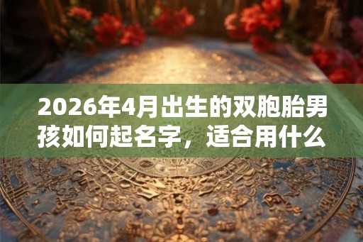 2026年4月出生的双胞胎男孩如何起名字,适合用什么字 2026年4月出生的双胞胎男孩如何起名字,适合用什么字