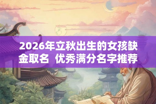 2026年立秋出生的女孩缺金取名  优秀满分名字推荐