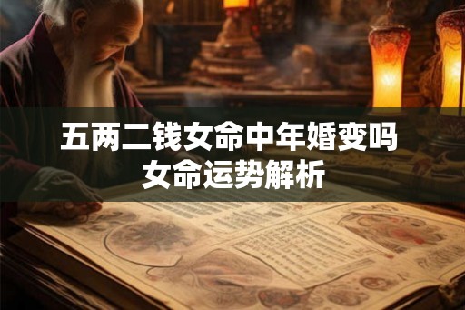 五两二钱女命中年婚变吗 女命运势解析