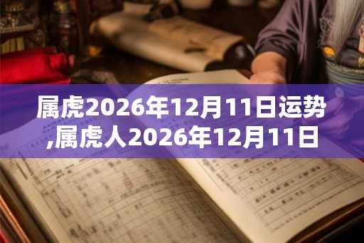 属虎2026年12月11日运势,属虎人2026年12月11日财运,生肖虎2026年12月11日运势