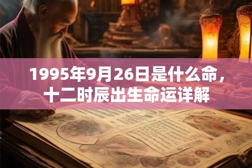 1995年9月26日是什么命，十二时辰出生命运详解