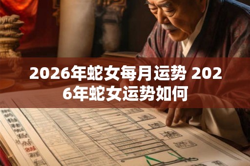 2026年蛇女每月运势 2026年蛇女运势如何