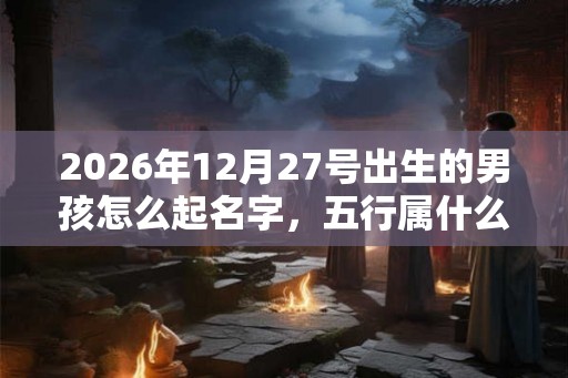 2026年12月27号出生的男孩怎么起名字，五行属什么