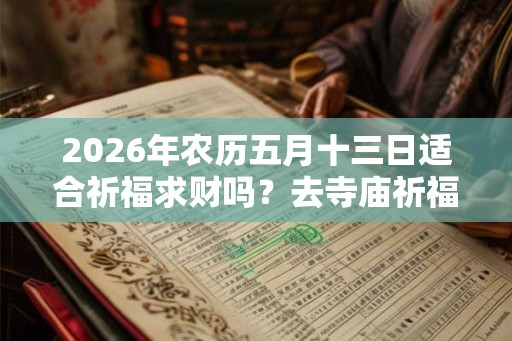 2026年农历五月十三日适合祈福求财吗？去寺庙祈福烧香有什么讲究？