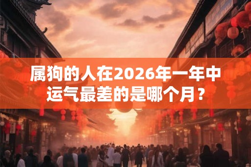 属狗的人在2026年一年中运气最差的是哪个月？
