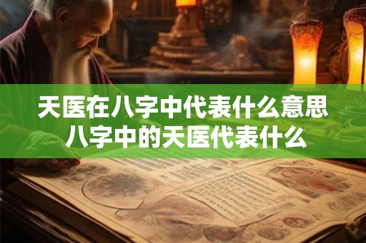 天医在八字中代表什么意思 八字中的天医代表什么