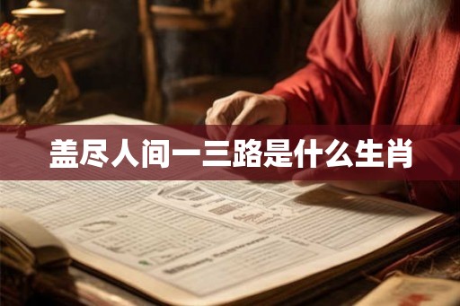 盖尽人间一三路是什么生肖